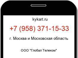 Информация о номере телефона +7 (958) 371-15-33: регион, оператор
