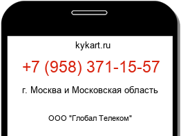 Информация о номере телефона +7 (958) 371-15-57: регион, оператор