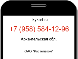 Информация о номере телефона +7 (958) 584-12-96: регион, оператор