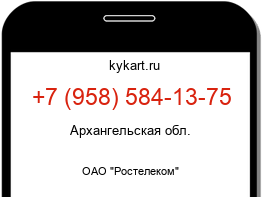 Информация о номере телефона +7 (958) 584-13-75: регион, оператор