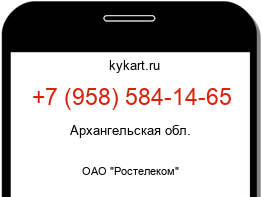Информация о номере телефона +7 (958) 584-14-65: регион, оператор