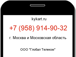 Информация о номере телефона +7 (958) 914-90-32: регион, оператор
