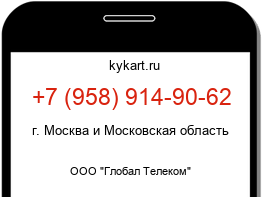 Информация о номере телефона +7 (958) 914-90-62: регион, оператор