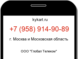Информация о номере телефона +7 (958) 914-90-89: регион, оператор
