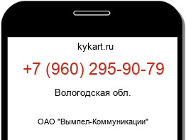 Информация о номере телефона +7 (960) 295-90-79: регион, оператор