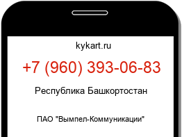 Информация о номере телефона +7 (960) 393-06-83: регион, оператор