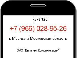 Информация о номере телефона +7 (966) 028-95-26: регион, оператор