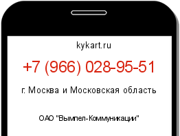 Информация о номере телефона +7 (966) 028-95-51: регион, оператор