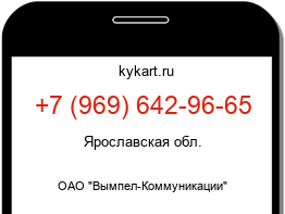 Информация о номере телефона +7 (969) 642-96-65: регион, оператор