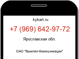 Информация о номере телефона +7 (969) 642-97-72: регион, оператор