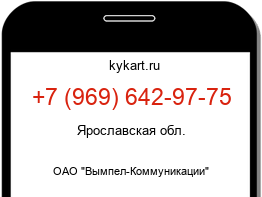 Информация о номере телефона +7 (969) 642-97-75: регион, оператор