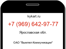 Информация о номере телефона +7 (969) 642-97-77: регион, оператор