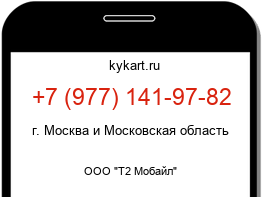 Информация о номере телефона +7 (977) 141-97-82: регион, оператор