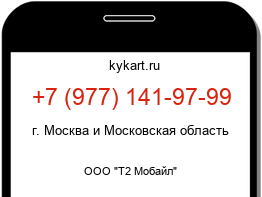 Информация о номере телефона +7 (977) 141-97-99: регион, оператор
