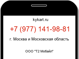 Информация о номере телефона +7 (977) 141-98-81: регион, оператор