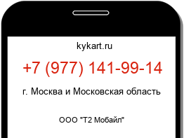 Информация о номере телефона +7 (977) 141-99-14: регион, оператор