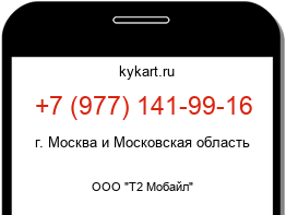 Информация о номере телефона +7 (977) 141-99-16: регион, оператор