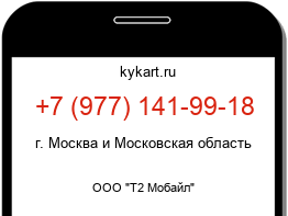 Информация о номере телефона +7 (977) 141-99-18: регион, оператор
