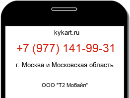 Информация о номере телефона +7 (977) 141-99-31: регион, оператор