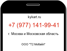 Информация о номере телефона +7 (977) 141-99-41: регион, оператор