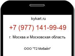 Информация о номере телефона +7 (977) 141-99-49: регион, оператор