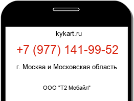 Информация о номере телефона +7 (977) 141-99-52: регион, оператор