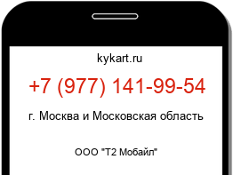 Информация о номере телефона +7 (977) 141-99-54: регион, оператор