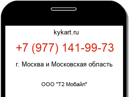 Информация о номере телефона +7 (977) 141-99-73: регион, оператор