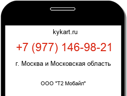 Информация о номере телефона +7 (977) 146-98-21: регион, оператор