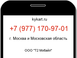Информация о номере телефона +7 (977) 170-97-01: регион, оператор