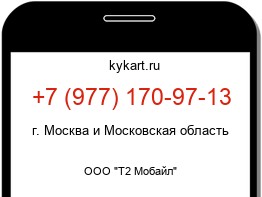 Информация о номере телефона +7 (977) 170-97-13: регион, оператор