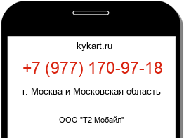 Информация о номере телефона +7 (977) 170-97-18: регион, оператор