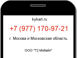 Информация о номере телефона +7 (977) 170-97-21: регион, оператор