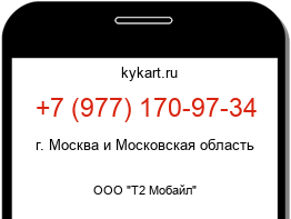 Информация о номере телефона +7 (977) 170-97-34: регион, оператор