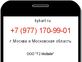 Информация о номере телефона +7 (977) 170-99-01: регион, оператор
