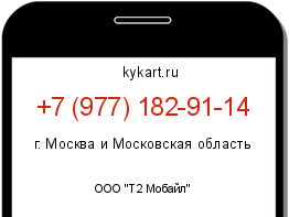 Информация о номере телефона +7 (977) 182-91-14: регион, оператор