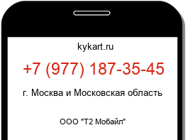 Информация о номере телефона +7 (977) 187-35-45: регион, оператор