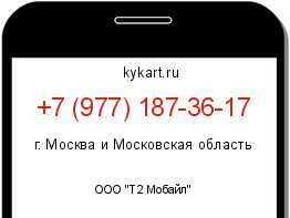 Информация о номере телефона +7 (977) 187-36-17: регион, оператор