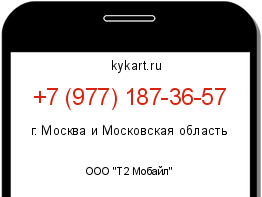 Информация о номере телефона +7 (977) 187-36-57: регион, оператор