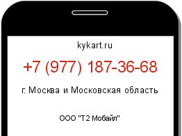 Информация о номере телефона +7 (977) 187-36-68: регион, оператор