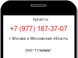 Информация о номере телефона +7 (977) 187-37-07: регион, оператор
