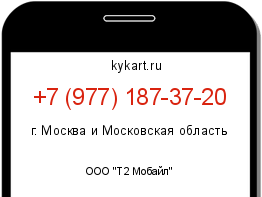 Информация о номере телефона +7 (977) 187-37-20: регион, оператор
