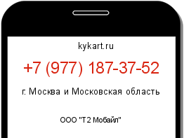 Информация о номере телефона +7 (977) 187-37-52: регион, оператор