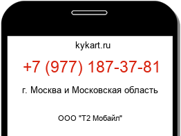 Информация о номере телефона +7 (977) 187-37-81: регион, оператор