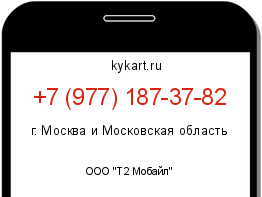 Информация о номере телефона +7 (977) 187-37-82: регион, оператор
