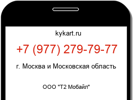 Информация о номере телефона +7 (977) 279-79-77: регион, оператор