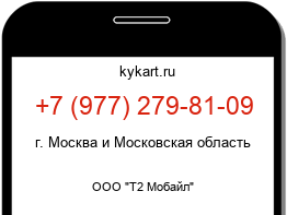 Информация о номере телефона +7 (977) 279-81-09: регион, оператор