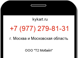 Информация о номере телефона +7 (977) 279-81-31: регион, оператор