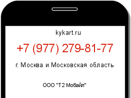 Информация о номере телефона +7 (977) 279-81-77: регион, оператор
