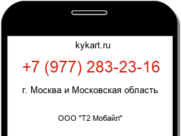 Информация о номере телефона +7 (977) 283-23-16: регион, оператор